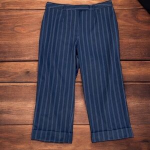❄️ 50% off winter Essentials by Milano pinstripe stretch cropped cuff pants 16W